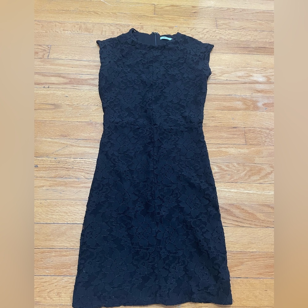 Kimchi Blue Black Floral Lace Midi Dress